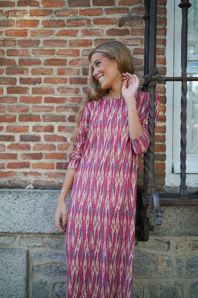 Vestido Muelle Guinda