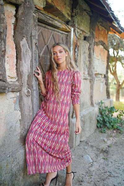 Vestido Muelle Guinda