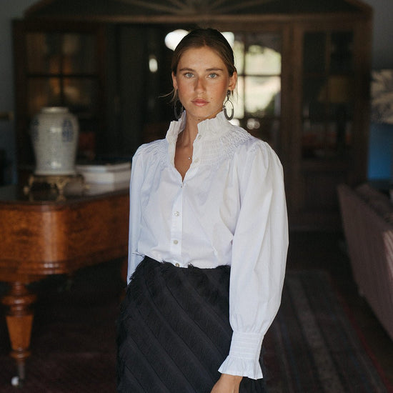 Camisa Blanca Frunce - Clouté