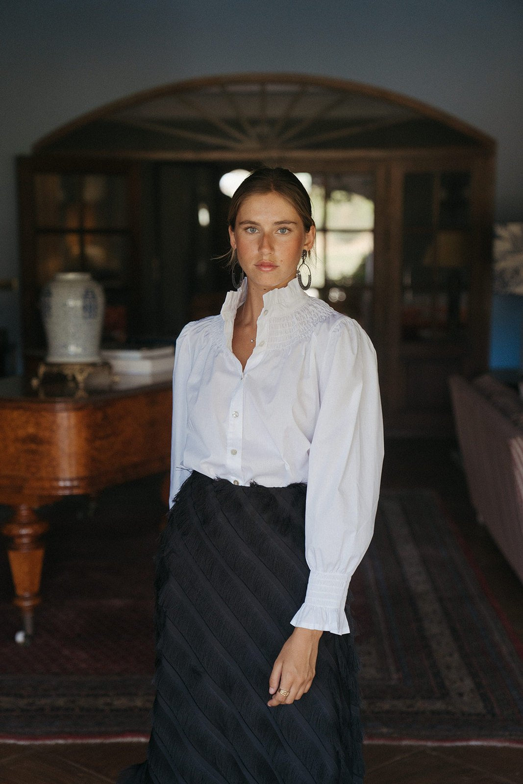 Camisa Blanca Frunce - Clouté