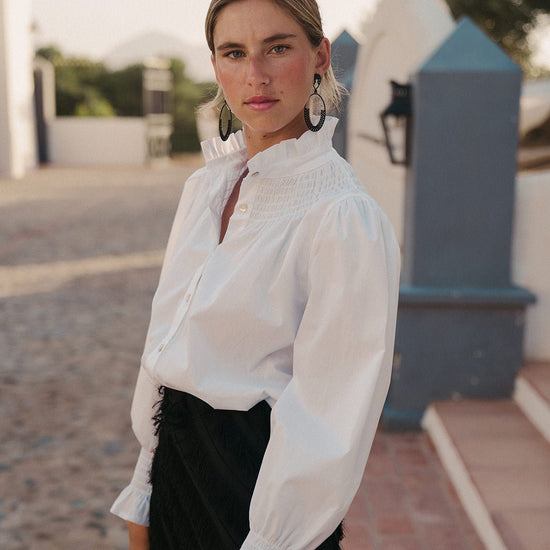 Camisa Blanca Frunce - Clouté