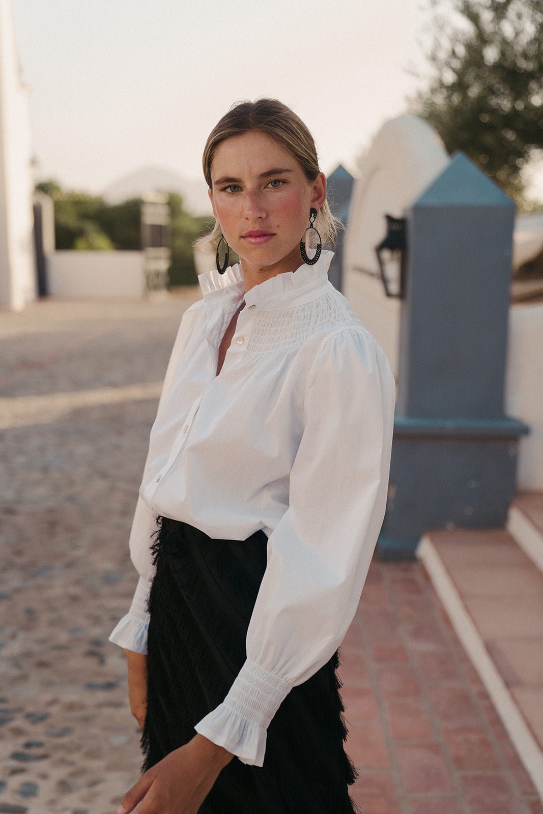 Camisa Blanca Frunce - Clouté