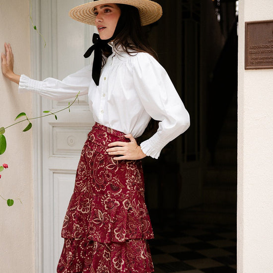 Camisa Blanca Frunce - Clouté
