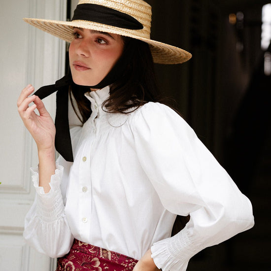 Camisa Blanca Frunce - Clouté