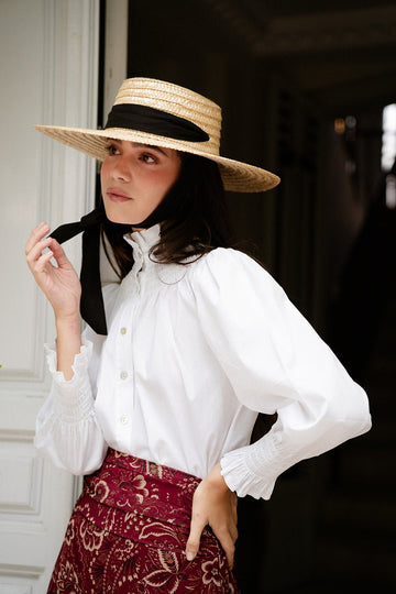 Camisa Blanca Frunce - Clouté