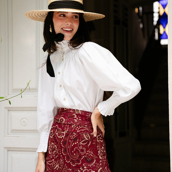 Camisa Blanca Frunce - Clouté