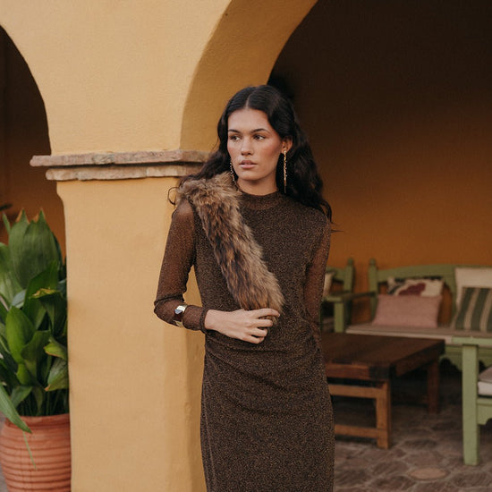 Cuello Pelo Camel - Clouté