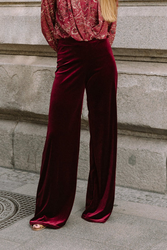 Pantalón Terciopelo Burdeos - Clouté