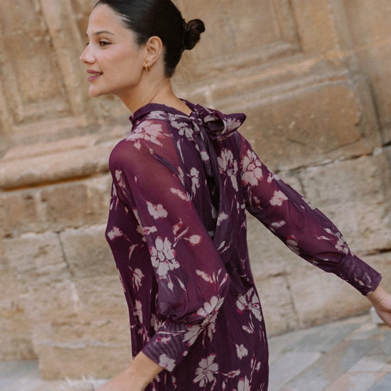 Vestido Arbusto Guinda - Clouté
