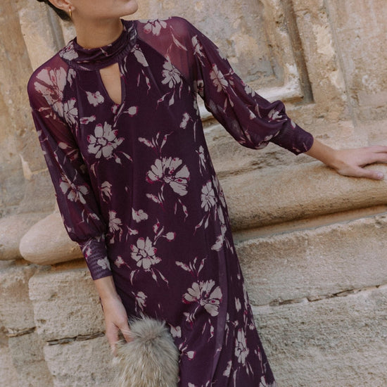 Vestido Arbusto Guinda - Clouté