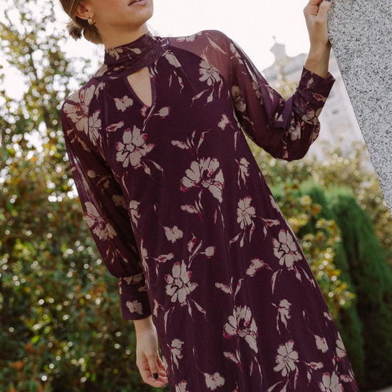 Vestido Arbusto Guinda - Clouté