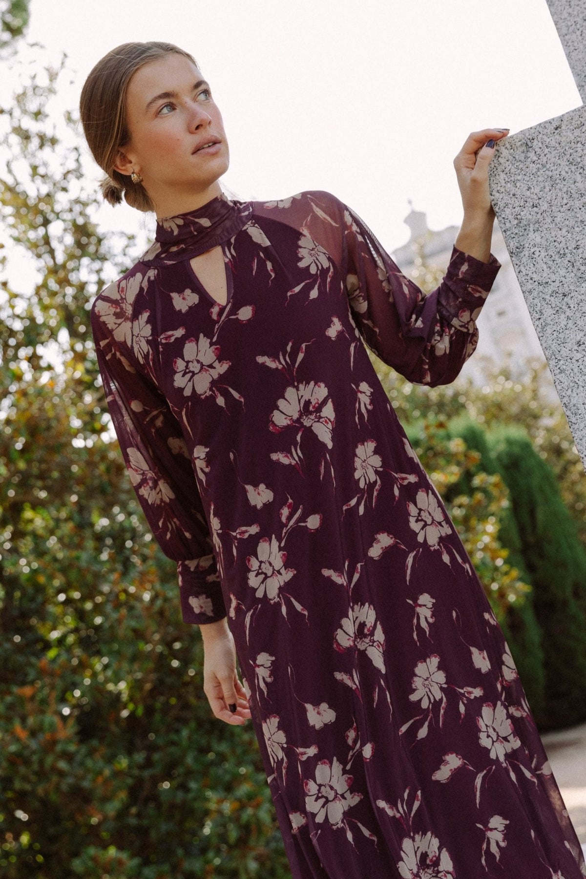 Vestido Arbusto Guinda - Clouté