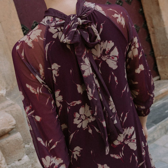 Vestido Arbusto Guinda - Clouté