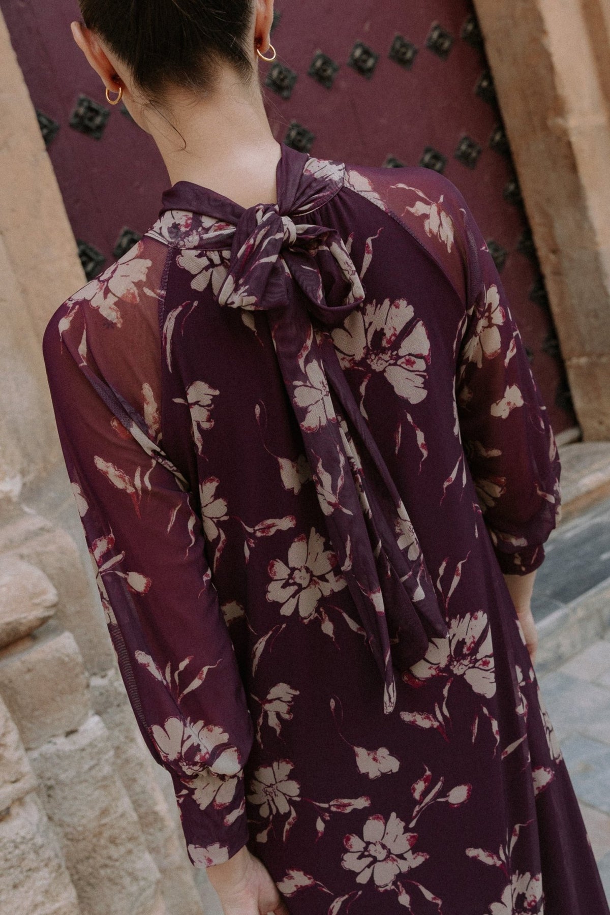 Vestido Arbusto Guinda - Clouté