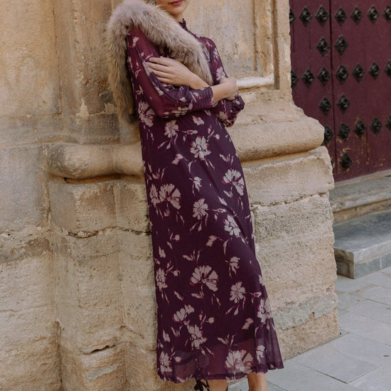 Vestido Arbusto Guinda - Clouté