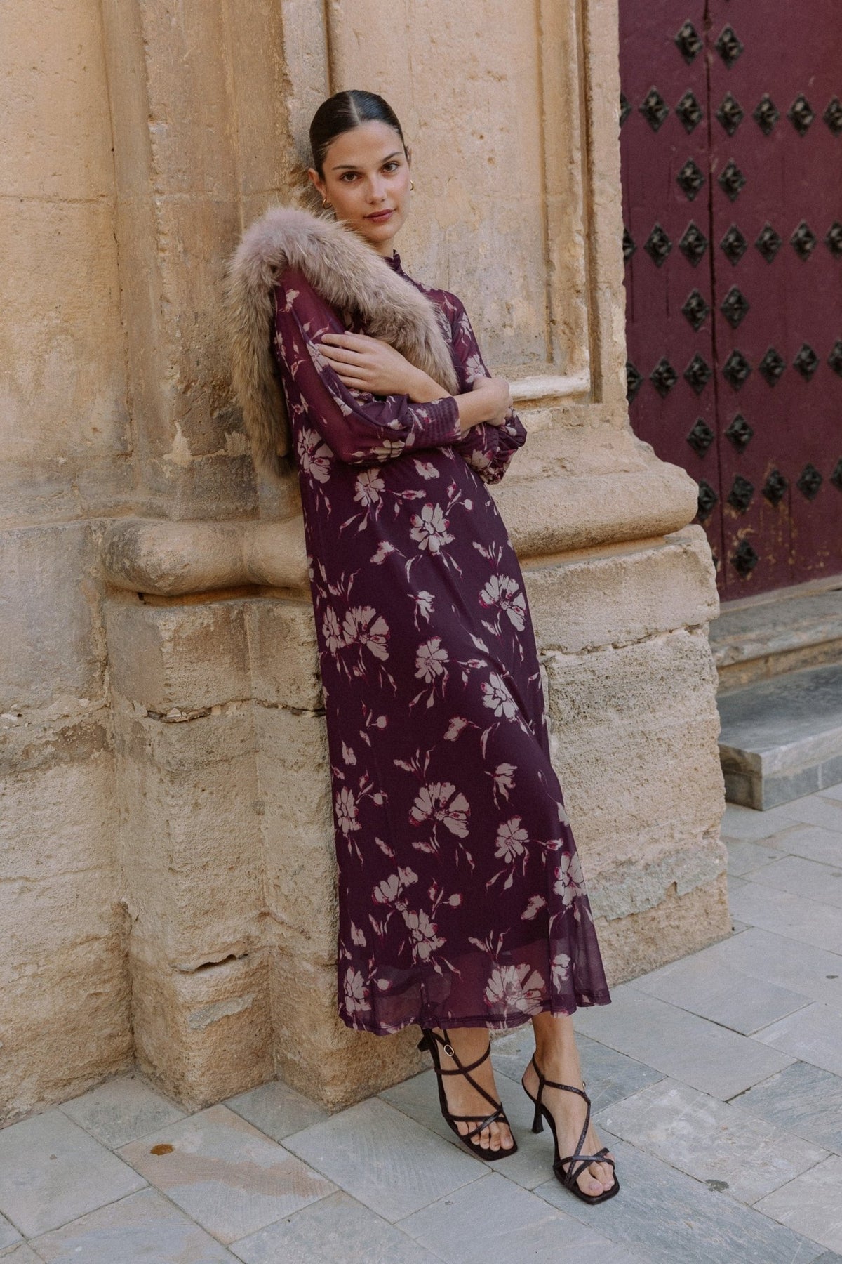 Vestido Arbusto Guinda - Clouté