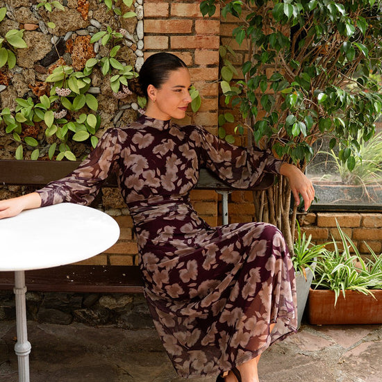 Vestido Azulejo Berenjena - Clouté