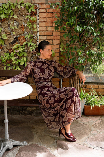 Vestido Azulejo Berenjena - Clouté