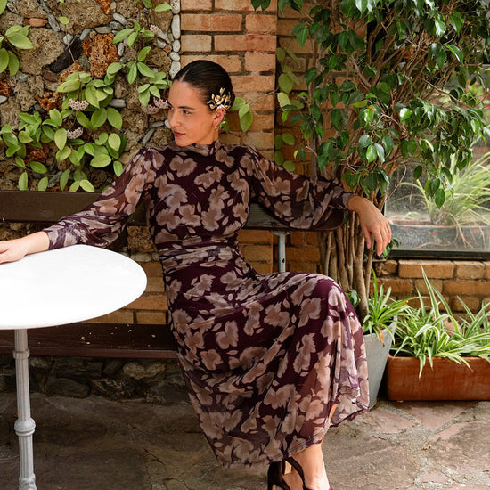 Vestido Azulejo Berenjena - Clouté