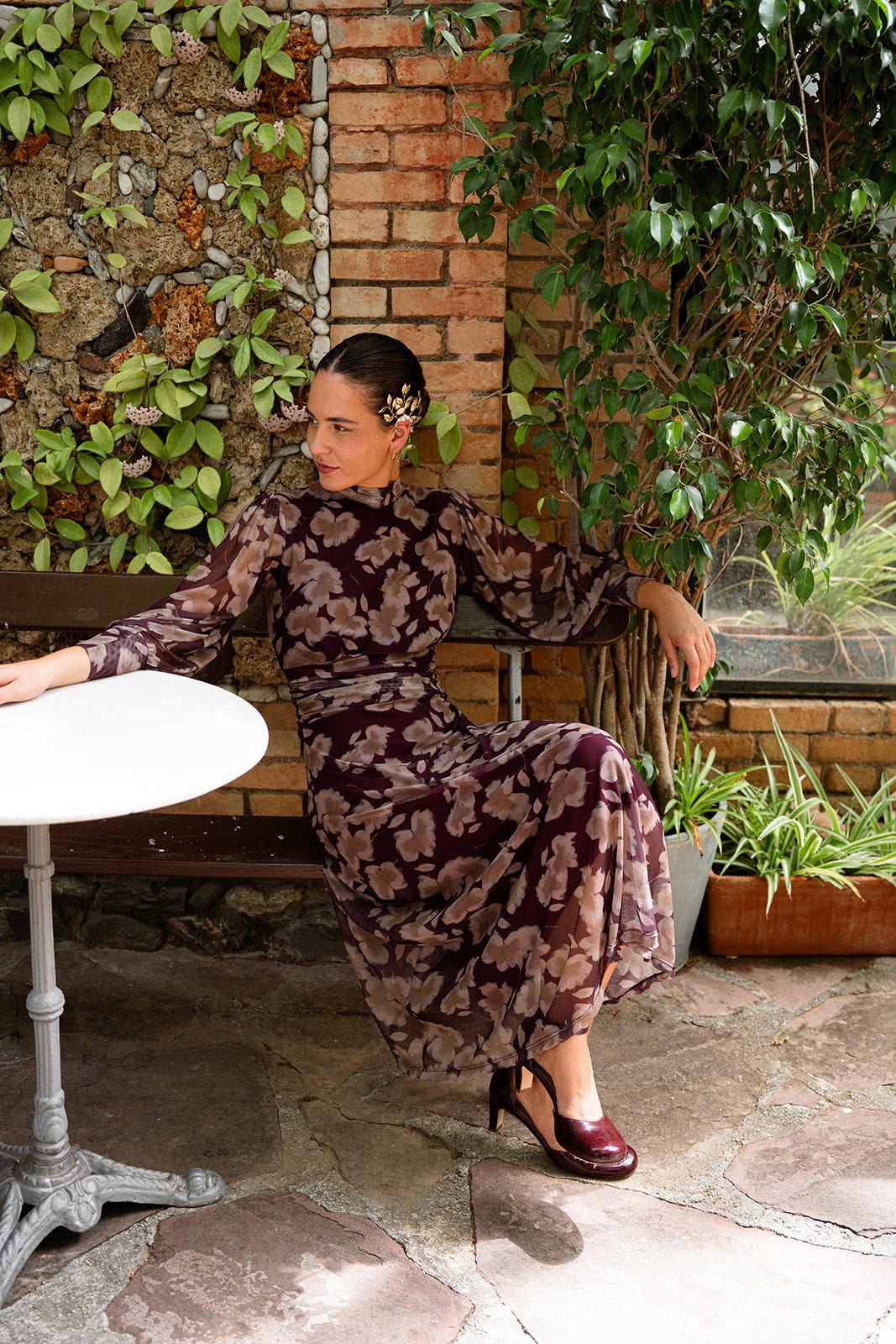 Vestido Azulejo Berenjena - Clouté