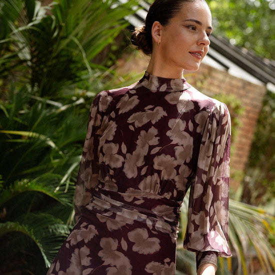Vestido Azulejo Berenjena - Clouté