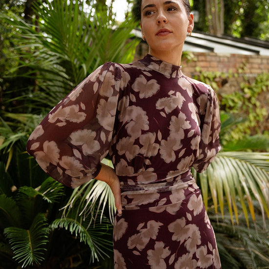 Vestido Azulejo Berenjena - Clouté