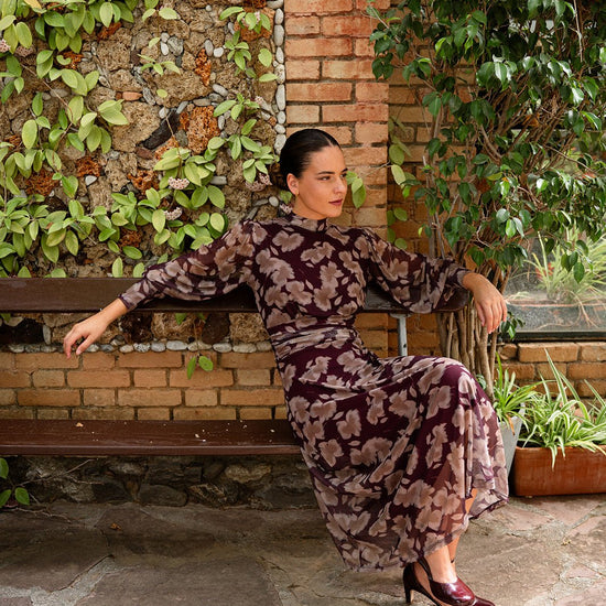 Vestido Azulejo Berenjena - Clouté