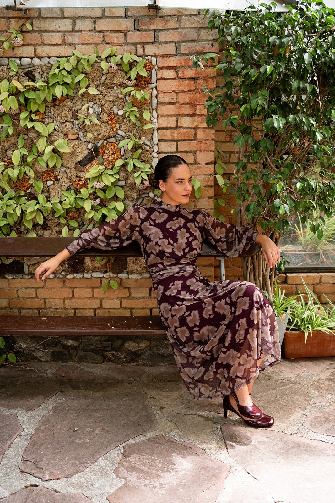 Vestido Azulejo Berenjena - Clouté