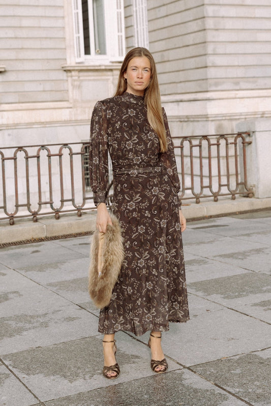 Vestido Azulejo Marrón - Clouté