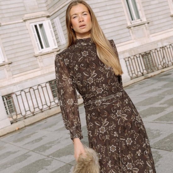 Vestido Azulejo Marrón - Clouté