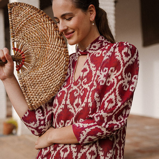 Vestido Oda Berenjena - Clouté