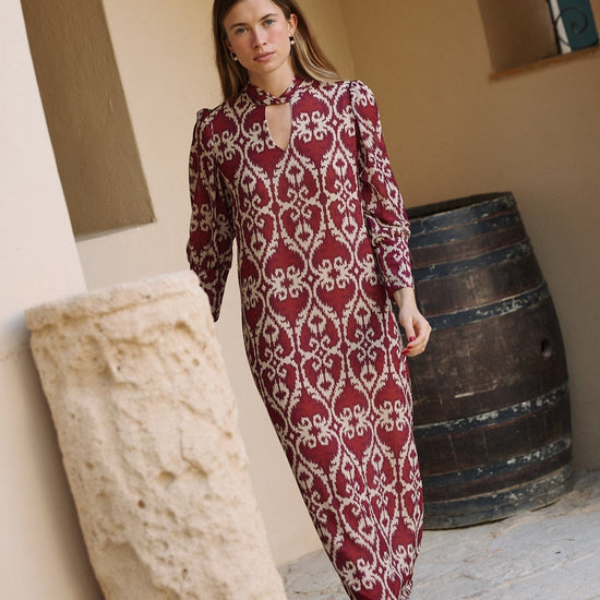 Vestido Oda Berenjena - Clouté