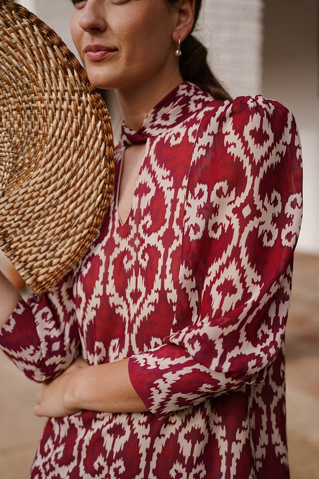 Vestido Oda Berenjena - Clouté