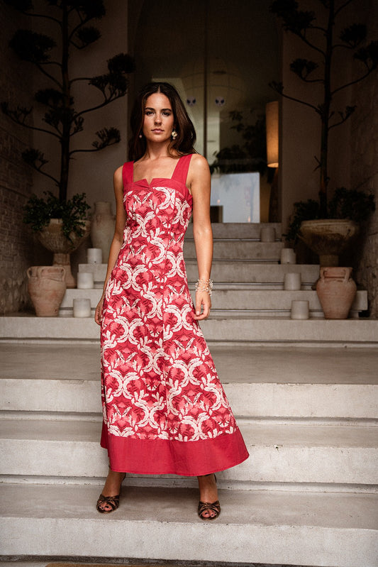 Vestido Palmeral Coral - Clouté