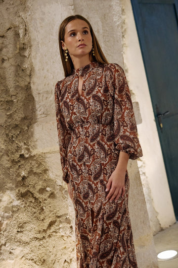 Vestido Soneto Chocolate - Clouté